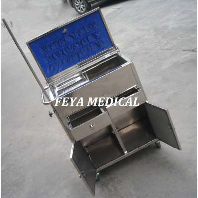 FY- C079-248 Hospital Use Stainless Steel Rescue Carriage Emergency Trolley Resuscitation Cart