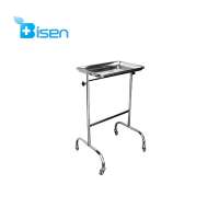 BS-C88 Stainless Steel Medical Mobile Tray Stand/Rack Trolley